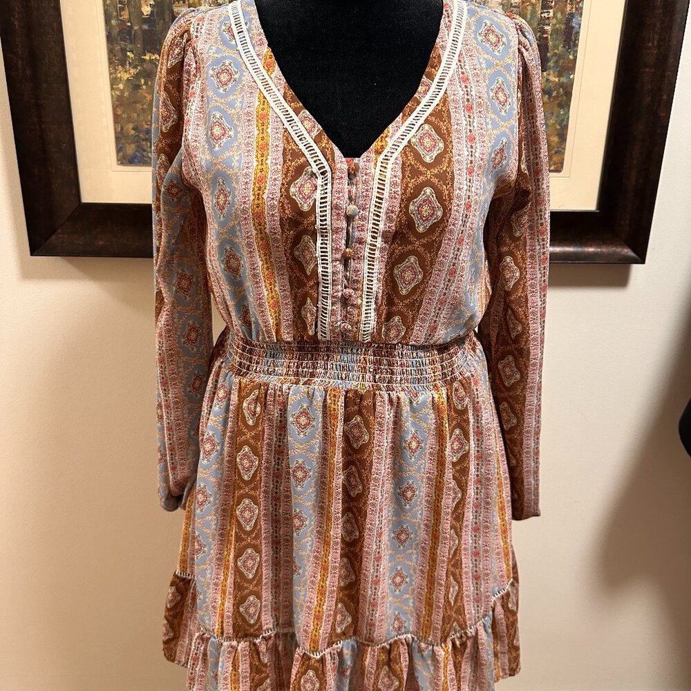 Blu Pepper Bohemian Dress Size Medium